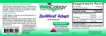 NutriCology ZenMind Adapt with Sensoril - supplement