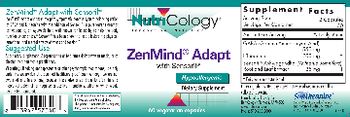 NutriCology ZenMind Adapt with Sensoril - supplement