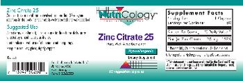NutriCology Zinc Citrate 25 - supplement