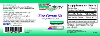 NutriCology Zinc Citrate 50 - supplement