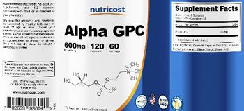 Nutricost Alpha GPC 600 mg - supplement