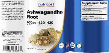 Nutricost Ashwagandha Root 600 mg - supplement