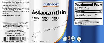 Nutricost Astaxanthin 12 mg - supplement