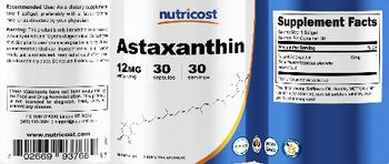 Nutricost Astaxanthin 12 mg - supplement