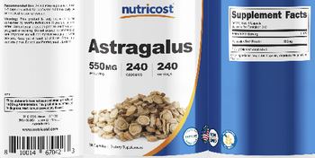 Nutricost Astragalus 550 mg - supplement