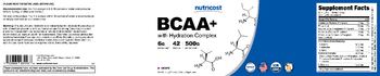 Nutricost BCAA+ With Hydration Complex 6 g Grape - supplement