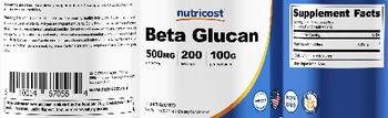Nutricost Beta Glucan 500 mg Unflavored - supplement