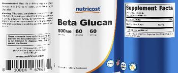 Nutricost Beta Glucan 500 mg - supplement