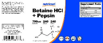 Nutricost Betaine HCI + Pepsin 790 mg - supplement