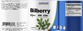 Nutricost Bilberry 500 mg Unflavored - supplement