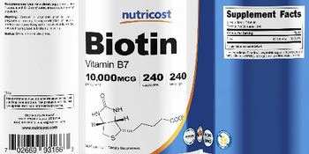 Nutricost Biotin 10,000 mcg - supplement