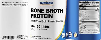 Nutricost Bone Broth Protein 20 g Vegetable Beef Soup - supplement