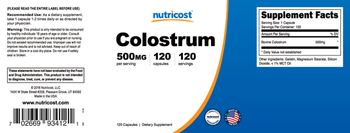 Nutricost Colostrum 500 mg - supplement