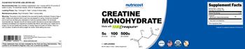 Nutricost Creatine Monohydrate 5 g Unflavored - supplement