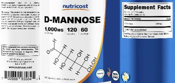 Nutricost D-Mannose 1000 mg - supplement