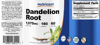 Nutricost Dandelion Root 1575 mg - supplement