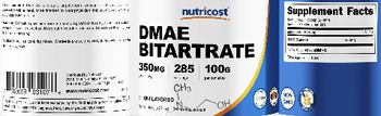 Nutricost Dmae Bitartrate 350 mg Unflavored - supplement