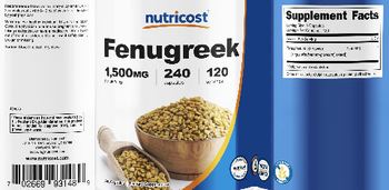 Nutricost Fenugreek 1500 mg - supplement