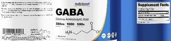 Nutricost GABA 500 mg Unflavored - supplement