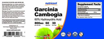 Nutricost Garcinia Cambogia 800 mg - supplement