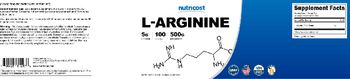 Nutricost L-Arginine 5 g - supplement