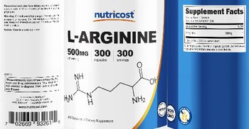 Nutricost L-Arginine 500 mg - supplement