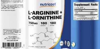 Nutricost L-Arginine + L-Ornithine 750 mg - supplement