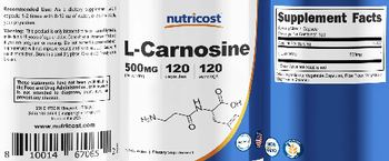 Nutricost L-Carnosine 500 mg - supplement
