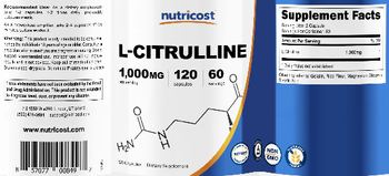 Nutricost L-Citrulline 1000 mg - supplement