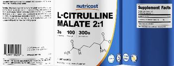 Nutricost L-Citrulline Malate 2:1 3 g Unflavored - supplement
