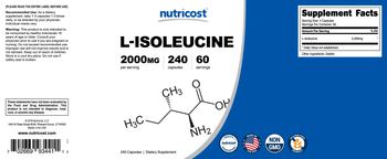 Nutricost L-Isoleucine 2000 mg - supplement