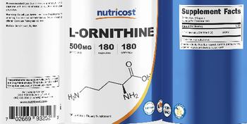 Nutricost L-Ornithine 500 mg - supplement