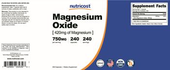 Nutricost Magnesium Oxide 750 mg - supplement