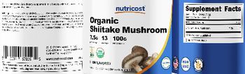 Nutricost Organic Shiitake Mushroom 7.5 g Unflavored - supplement