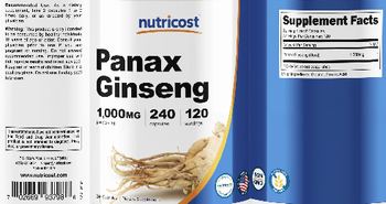 Nutricost Panax Ginseng 1000 mg - supplement