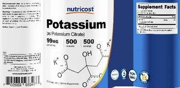 Nutricost Potassium 99 mg - supplement