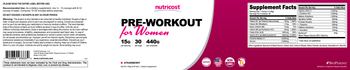 Nutricost Pre-Workout For Women Strawberry - supplement
