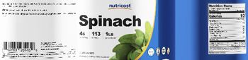 Nutricost Spinach Unflavored - supplement