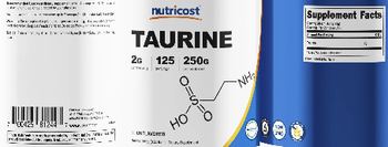 Nutricost Taurine 2 g Unflavored - supplement