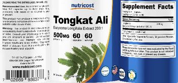 Nutricost Tongkat Ali 500 mg - supplement