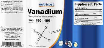 Nutricost Vanadium 2 mg - supplement