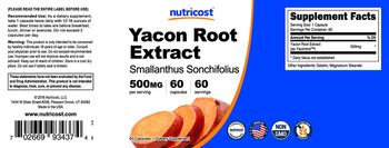 Nutricost Yacon Root Extract 500 mg - supplement