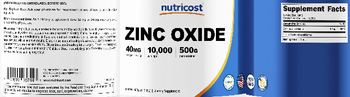Nutricost Zinc Oxide 40 mg - supplement