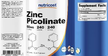 Nutricost Zinc Picolinate 50 mg - supplement