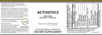 Nutrients For Health Activotics - supplement