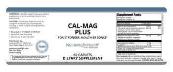 Nutrients For Health Cal-Mag Plus - supplement