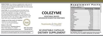 Nutrients For Health Colezyme - supplement