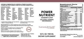 Nutrients For Health Power Nutrient Cranberry Flavor - supplement