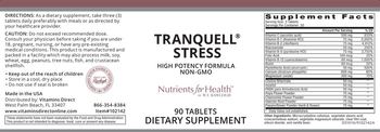 Nutrients For Health Tranquell Stress - supplement
