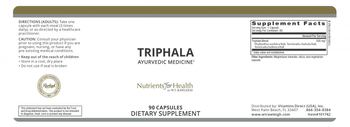 Nutrients For Health Triphala - supplement